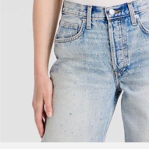 Women's Rhinestone Blue Denim Jeans